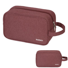 Sac Narwey de toilette rouge jujube, grand compartiment pratique pour les soins