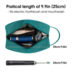 Narwey trousse de toilette voyage turquoise, grand compartiment pour organiser les articles de soin.