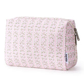 Narwey trousse-maquillage florale prête pour les voyages, rangement élégant et pratique.