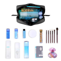 Narwey Trousse maquillage PU noir compartiments organisation, tout a sa place.