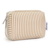 Trousse Narwey rayée brun petit dans le sac à main