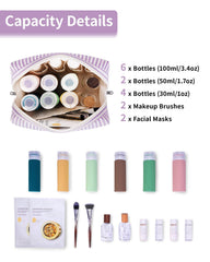 Narwey trousse maquillage rayures violet — intérieur avec poches pour organiser vos pinceaux.