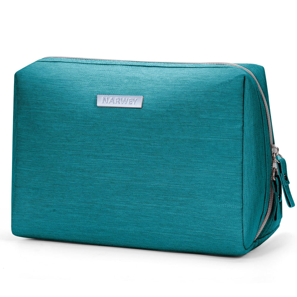 Narwey trousse bleu-vert extérieur montrant le design résistant et portable pour voyage