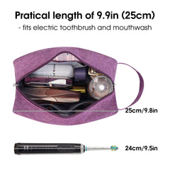 Narwey trousse toilette voyage violet foncé, poignée latérale pratique pour transporter