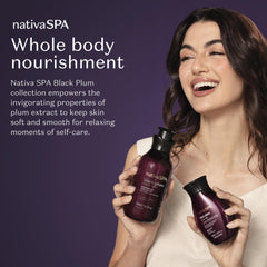 NATIVA SPA huile-corps prune-noire texture veloutée et hydratante.
