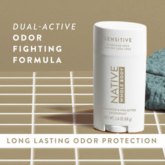 Deodorant leaves no residue or white marks after application.