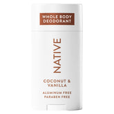 Native baton-deodorant-coco-vanille emballage élégant et pratique.