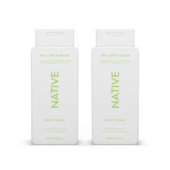 Native Body Wash : bouteille versant, rafraîchissant sans sulfates.