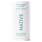 Native Cashmere & Rain deodorant bottle showing fresh daily wear vibe