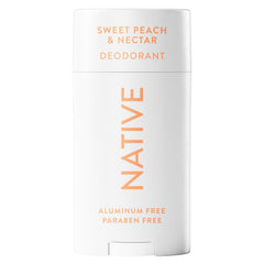 Native déodorant sans aluminium – bouteille pêche nectar, parfum estival et frais.