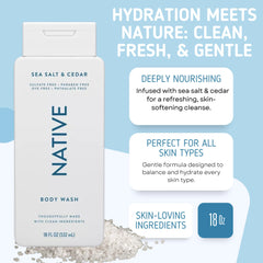 Native Gel Douche pack Santal et Beurre de Karité, bouteilles doubles pour hydratation en duo.