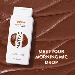 Native Body Wash Dunkin Boston Creme – mousse riche pour peau douce après chaque douche.