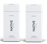 Native Gel Douche Charbon: bouteille lot de 2, mousse dense sans résidu