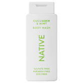 Native Gel Douche Concombre Menthe, bouteille élégante, parfum frais et hydratant.