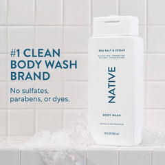 Texture mousse douce du gel douche Native pour un lavage agréable
