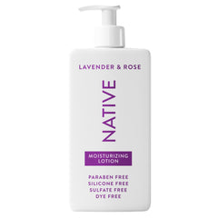 Lotion Native pour le corps lavande et rose en bouteille prête à l'emploi
