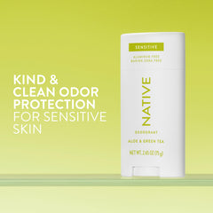 Native Sensitive Déodorant - stick solide facile à utiliser au quotidien