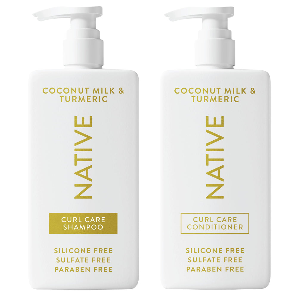 Native Shampoing Coco Curcuma - bouteille pour cheveux propres et nourris
