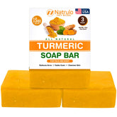 Savon curcuma Natrulo pour visage et corps, 5 oz, revitalisant et éclatant.
