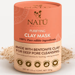 Masque purifiant NATÚ BOTANICALS argile bentonite pour la peau
