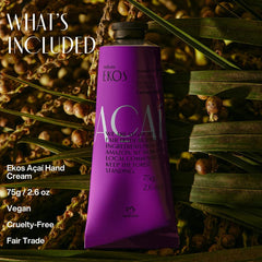 Crème Mains Natura Ekos Açaí, barrière cutanée renforcée et peau plus souple.