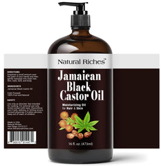 Natural Riches huile ricin noire jamaïcaine, application-cheveux pour nourrir les racines.