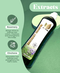Natural Sant après-shampoing romarin cinchona, bouteille, hydrate en profondeur et répare les fibres capillaires.