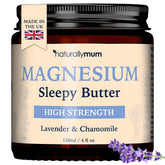 NaturallyMum Beurre Magnésium lavande, texture veloutée pour le rituel sommeil