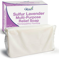 Naturasil savon-barre soufre lavande – profil des ingrédients naturels et cruelty-free.