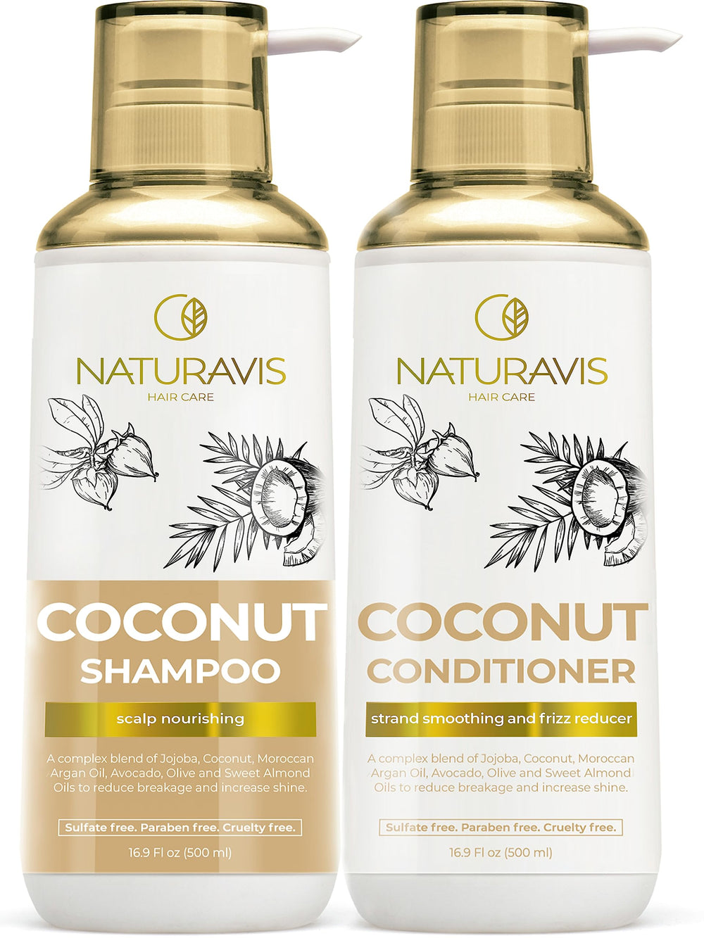 Naturavis Shampoing Coco – bouteille, hydratation durable pour cheveux secs