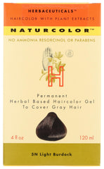 Naturcolor couleur bardane clair pour cheveux avec brillance naturelle.