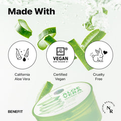 Nature Republic Aloe Vera Watery Gel on the face provides lightweight moisture without greasiness.