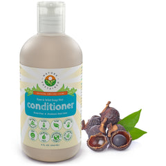 Nature Sustained Conditionneur sans parfum en flacon, hydratation douce pour cheveux sensibles.