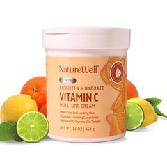 Nature Well Clinique Brighten crème visage en bouteille-pompe pour hydratation et éclat