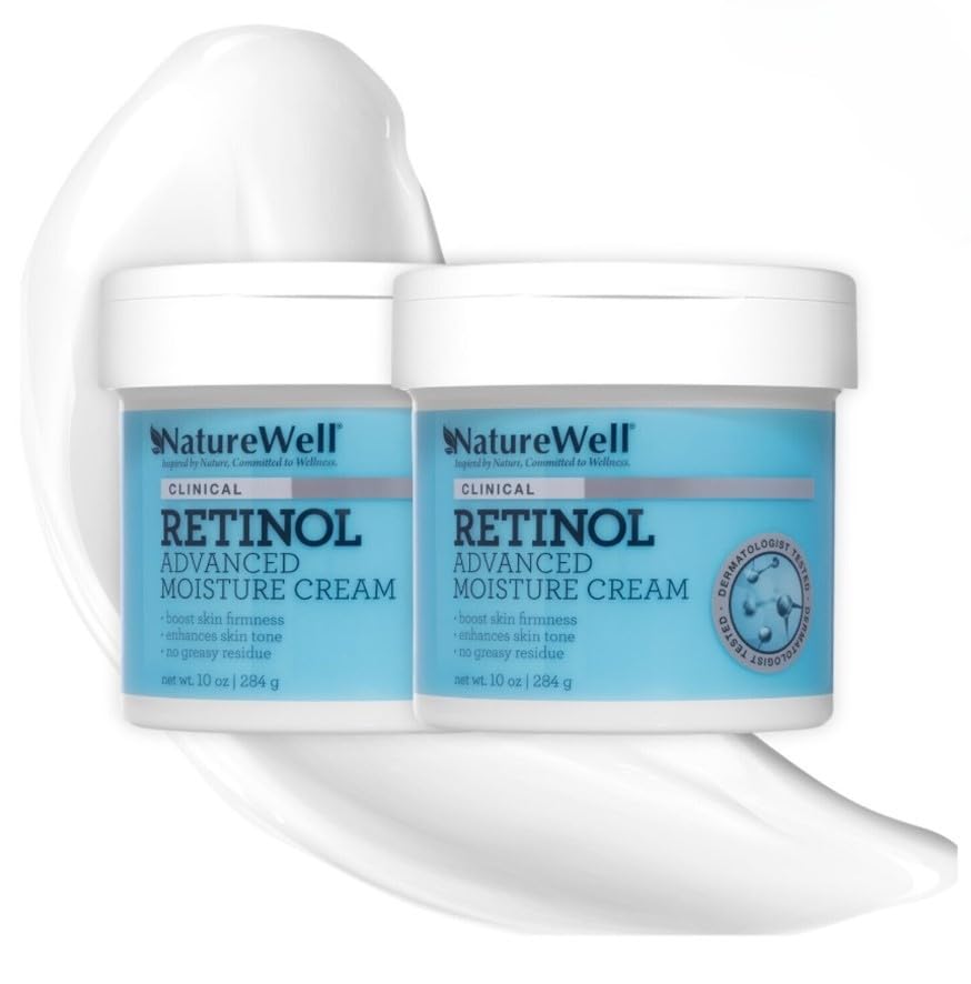 NATURE WELL crème retinol avancée – pot visage: hydratation durable et teint lumineux.