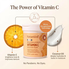 Nature Well Vitamin C crème corps : hydratation longue durée et peau souple