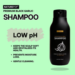 Naturepop Shampoing ail noir – application mains facilitée et pratique.