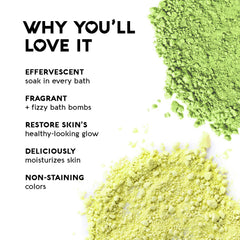 Nature's Beauty spa-like aroma close-up captures refreshing eucalyptus and tea tree balance in bath.