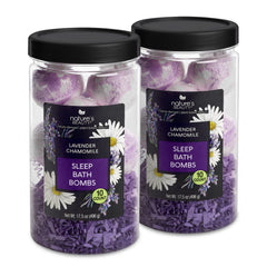 Bombe de bain Nature's Beauty lavande camomille pour relaxation aromatique.