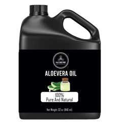 Naturevibe Botanicals Aloe Vera Oil, bouteille 946 ml, hydratation naturelle pour peau et cheveux