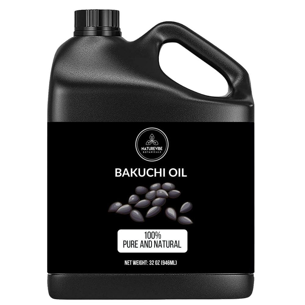 Bakuchi Oil Naturevibe Botanicals dans son bocal, soin polyvalent pour peau et cheveux.