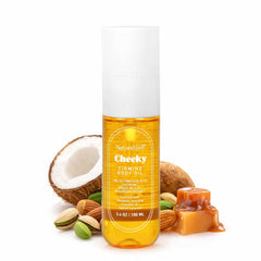 NATURE WELL Cheeky Firming Oil bottle promotes firm, nourished skin.