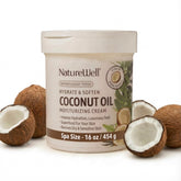 Nature Well Hydrate et Adoucis Crème Coco, flacon 16 oz, hydratation durable.