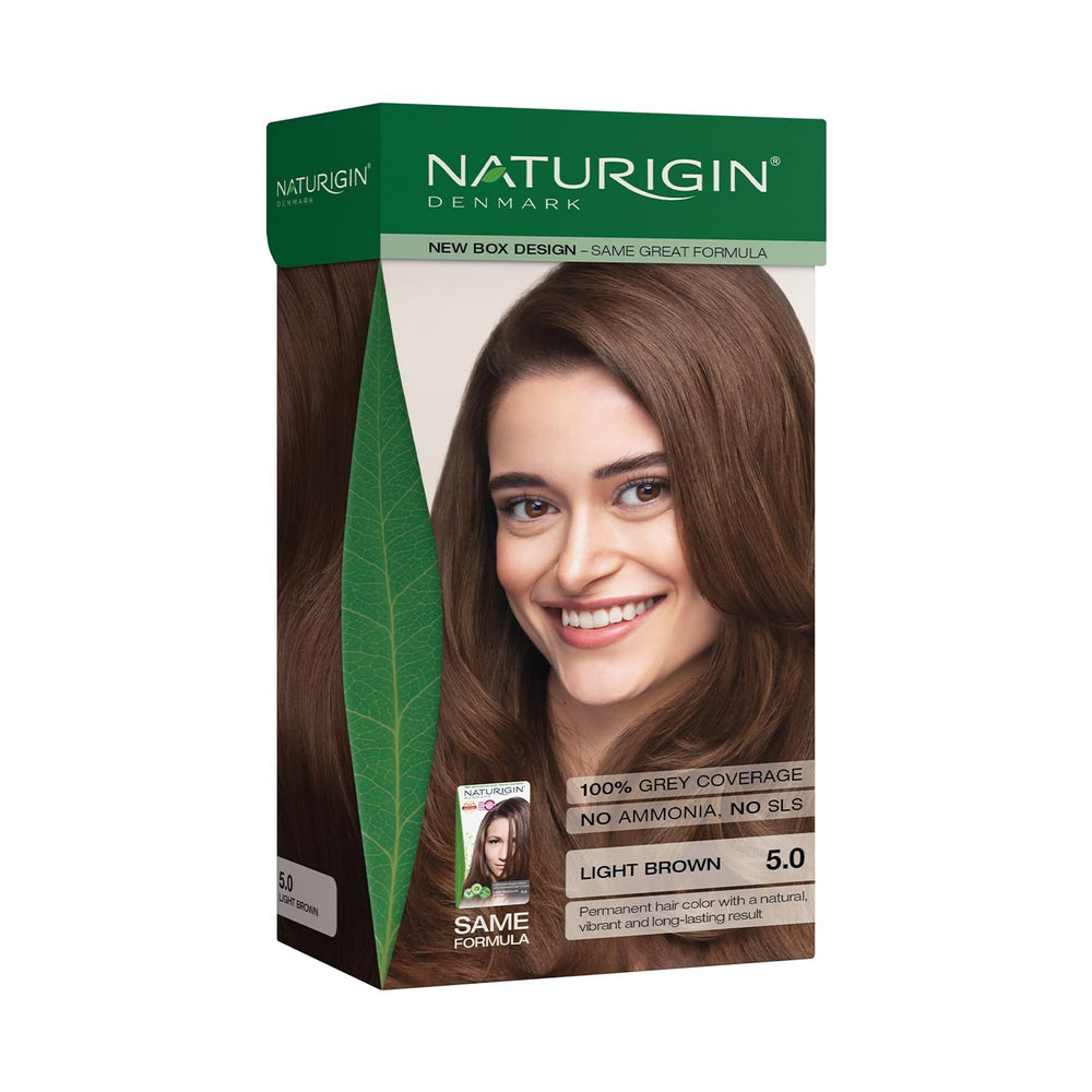 Naturigin coloration permanente 5.0 chocolat clair, couvre les gris durablement.