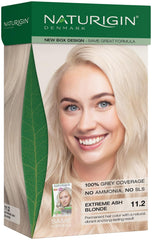Naturigin crème couleur 11-2 blond argenté, couverture complète des gris.