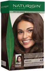 Naturigin teinture permanente 4.0 brun, couleur naturelle et durable.