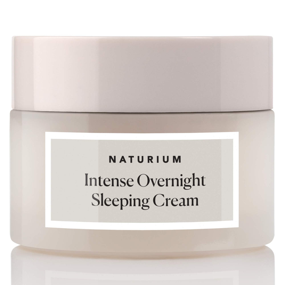 Naturium Crème Veilleuse Intense, flacon visible, hydratation nocturne riche et durable.