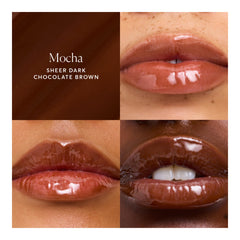 Naturium Phyto-Glow Baume Lèvres Mocha : échantillon de couleur naturel et discret.