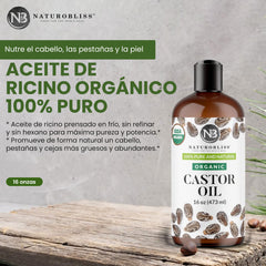 NaturoBliss huile de ricin – cils et sourcils mieux nourris.
