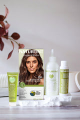 Échantillon couleur Chocolat Chestnut Naturtint, démo réaliste